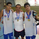 Emerson (esq), Erivaldo Shampoo - treinador (centro) e Randerson (direita)ey